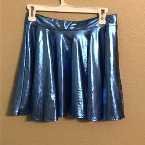 Metallic Blue Skirt